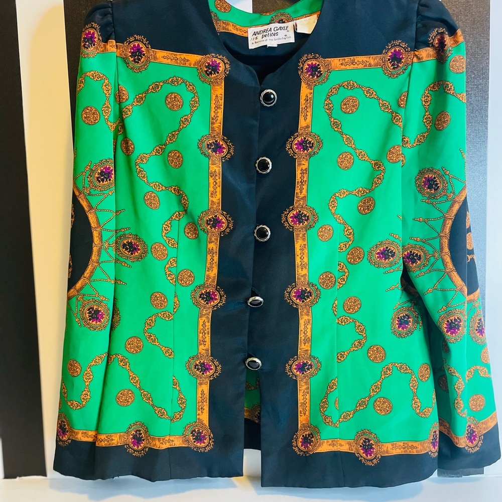 Amanda Gee Vintage Green and Black Jacket
